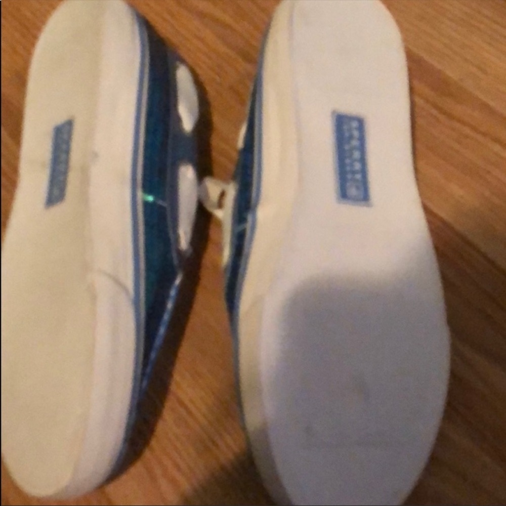 Blue mermaid sparkle sperrys 6.5